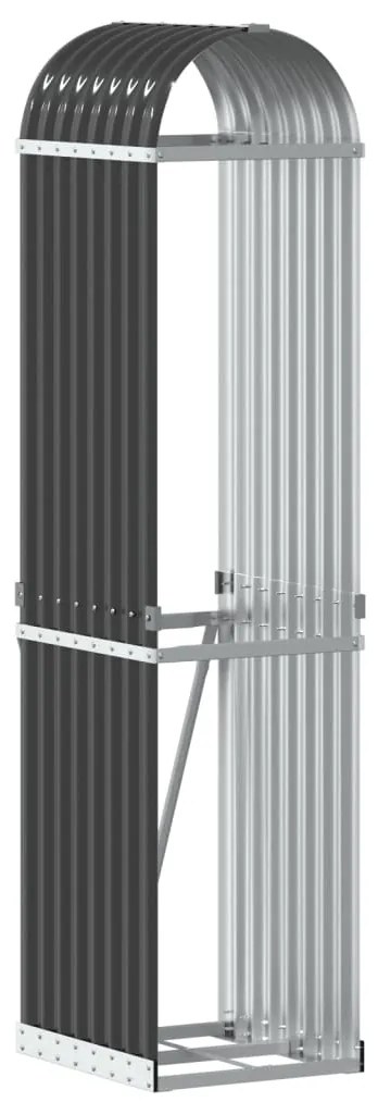 Držiak na polená antracitový 40x45x170 cm pozinkovaná oceľ