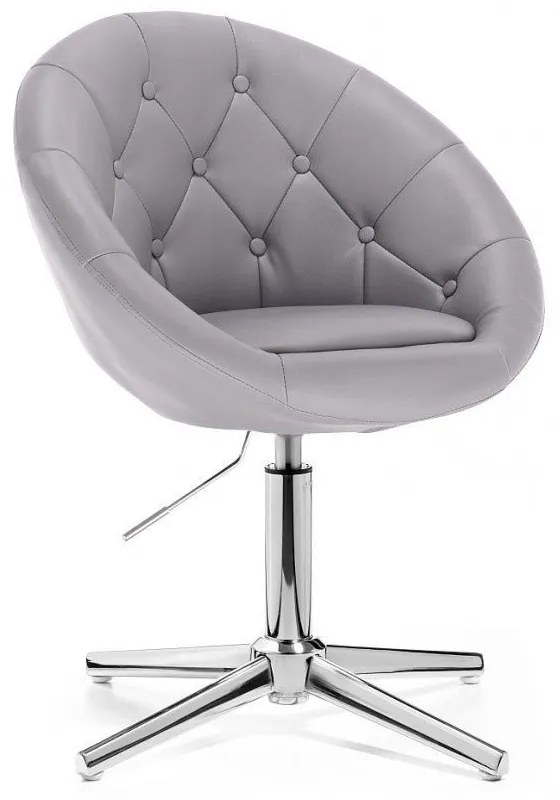 LuxuryForm DESIGN Kreslo VERA na striebornom kríži - šedé