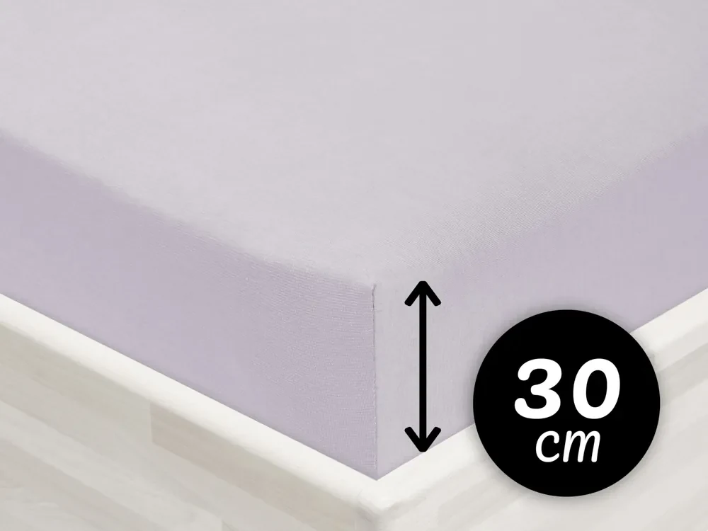 Jersey napínacie prestieradlo na vysoký matrac JR-028 Svetlo sivé 200 x 200 - výška 30 cm