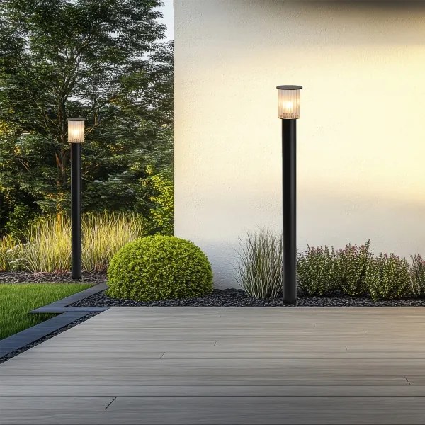 Argon 8750 - Vonkajšia lampa NORFOLK 1xE27/15W/230V IP44 124cm čierna