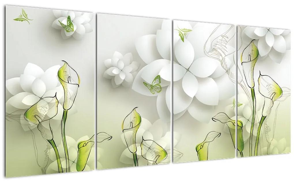 Moderný obraz - kvety
