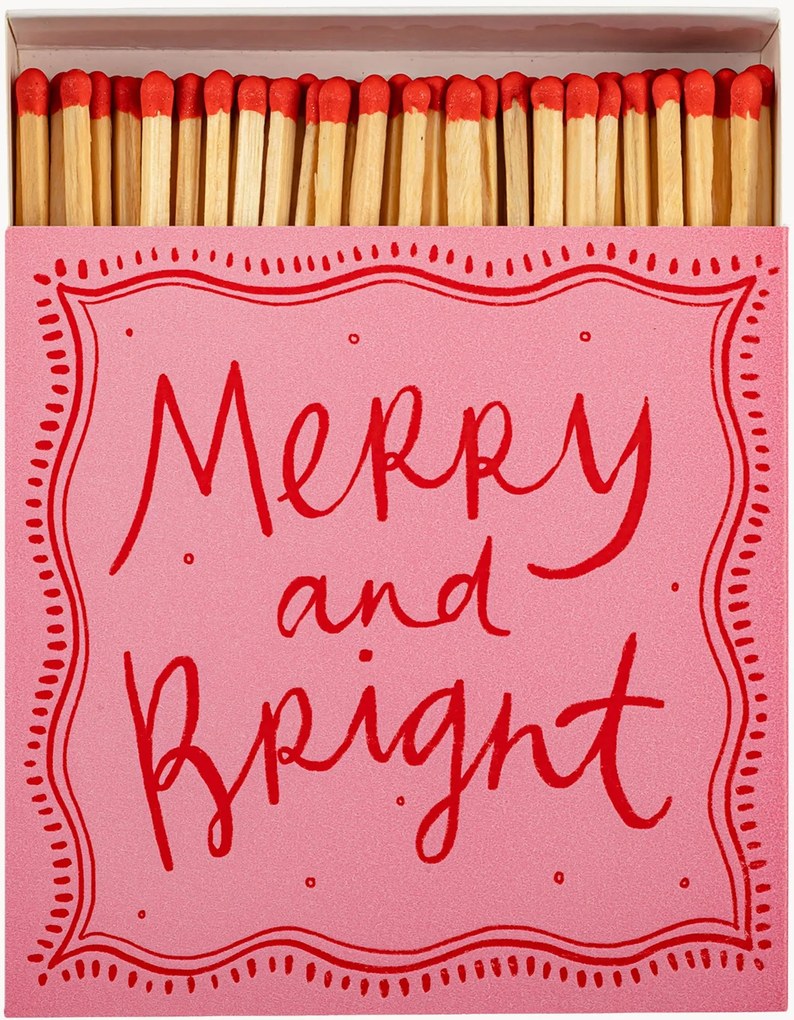 Dizajnová škatuľka zápaliek Merry and Bright
