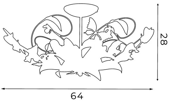 Prisadený luster SUMMER 5xE14/60W/230V