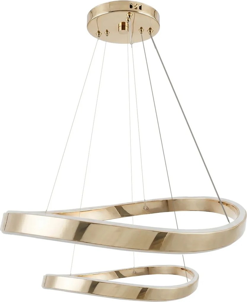 Toolight Toolight, LED závesné svietidlo, 60cm, 70W, 4000K, 5000lm SWE063-CP, zlatá lesklá, OSW-20163