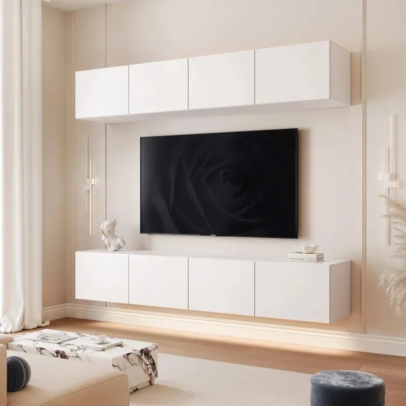 Závesná TV zostava Dorothy biela matná 200 cm