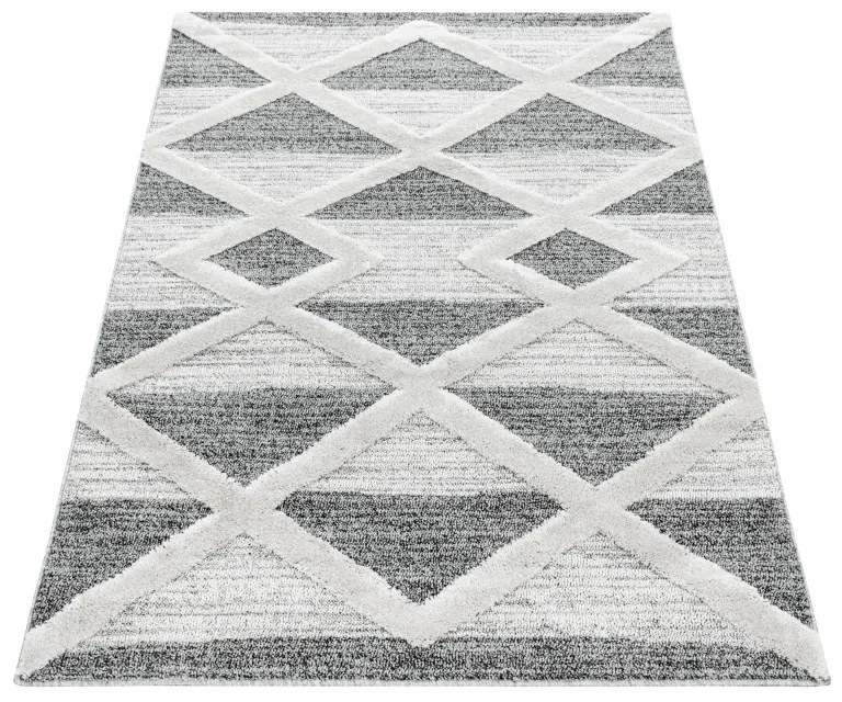 Ayyildiz, Kusový koberec Pisa 4709 Grey, 80x250, šedá, obývacia izba