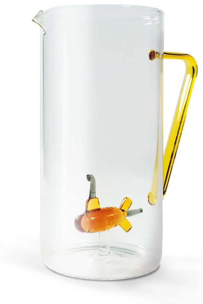 Karafa z borosilikátového skla s dekoráciou "Yellow Submarine" - WD Lifestyle