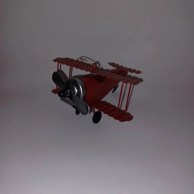 DECOLED Kovové letadlo, 11,7 x 10,4 x 6,7 cm, červené