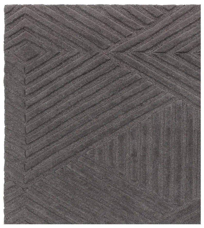 Antracitovosivý vlnený koberec 160x230 cm Hague – Asiatic Carpets