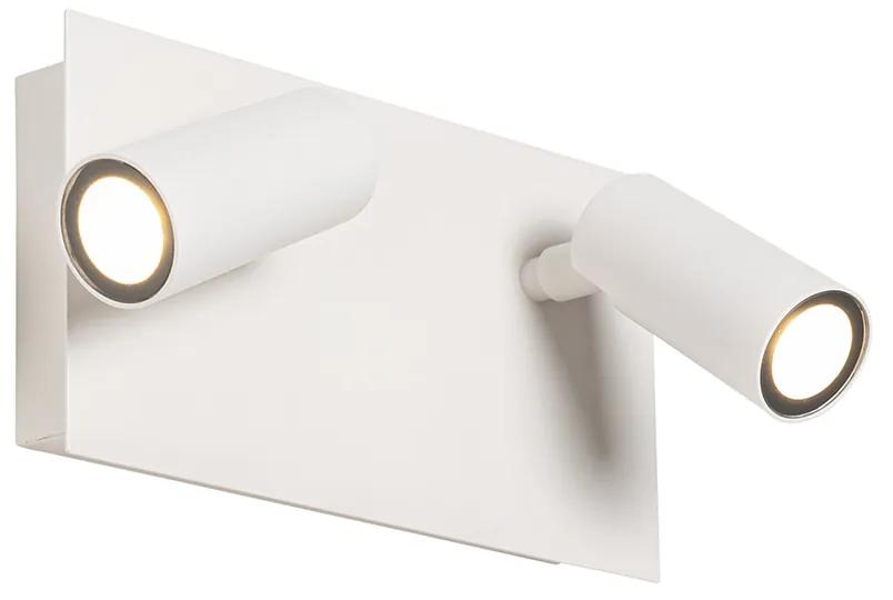 Moderné vonkajšie nástenné svietidlo biele vrátane LED 2 svietidiel IP54 - Simon