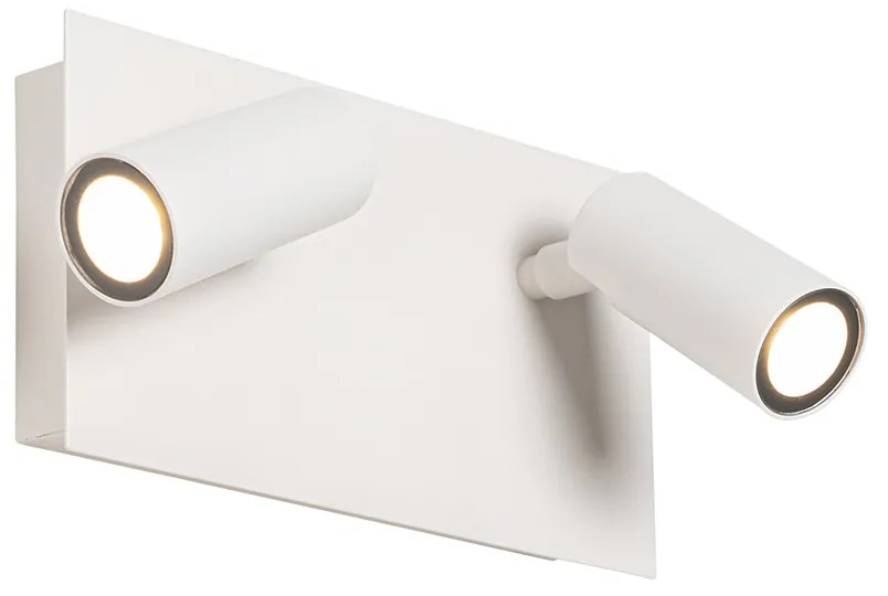 Moderné vonkajšie nástenné svietidlo biele vrátane LED 2-žiarovkové IP54 - Simon