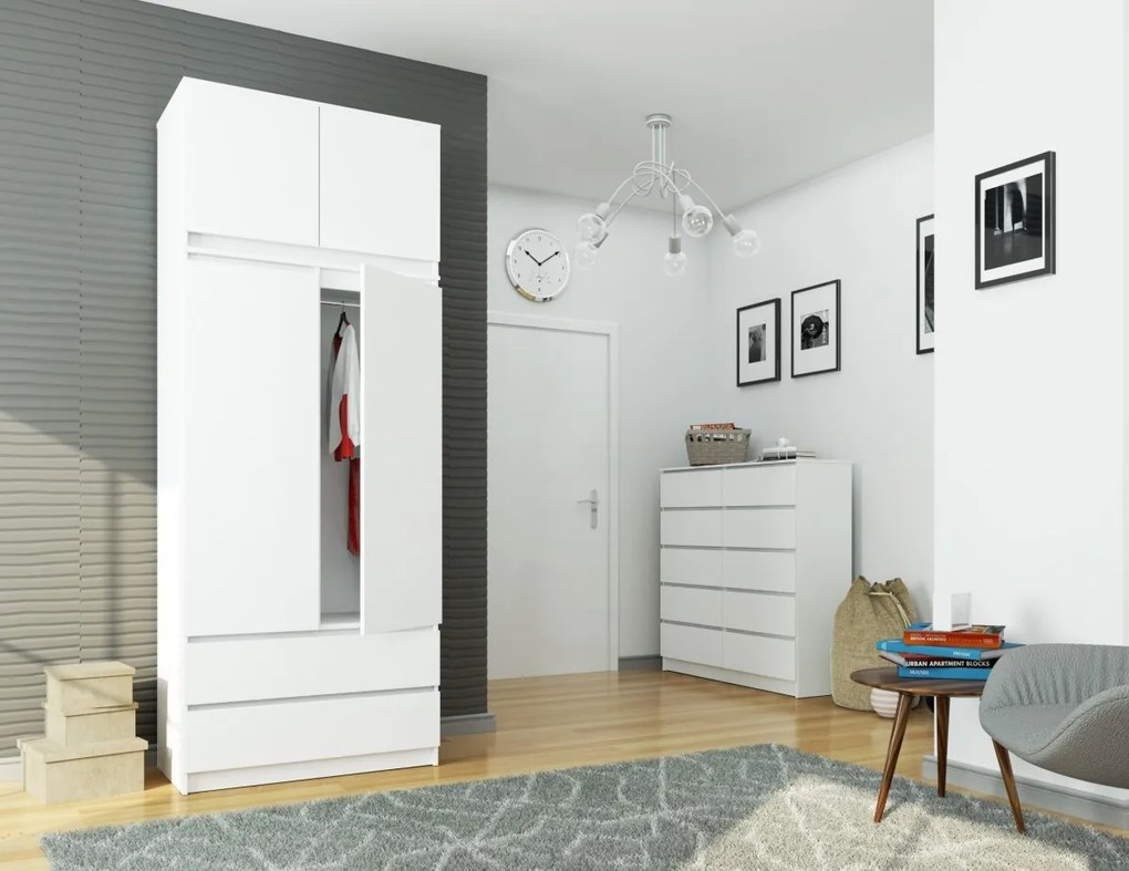 Nadstavec na skrinku Star 90 cm biely