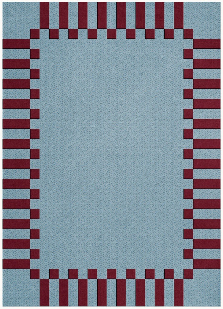 Ručne tkaný vlnený koberec's vysokým vlasom Tekla Frame