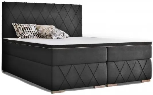 Posteľ Boxspring Royal, 200x180, Sivá - (Mono 247)