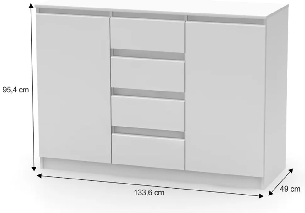 HANY NEW 010 komoda, biela