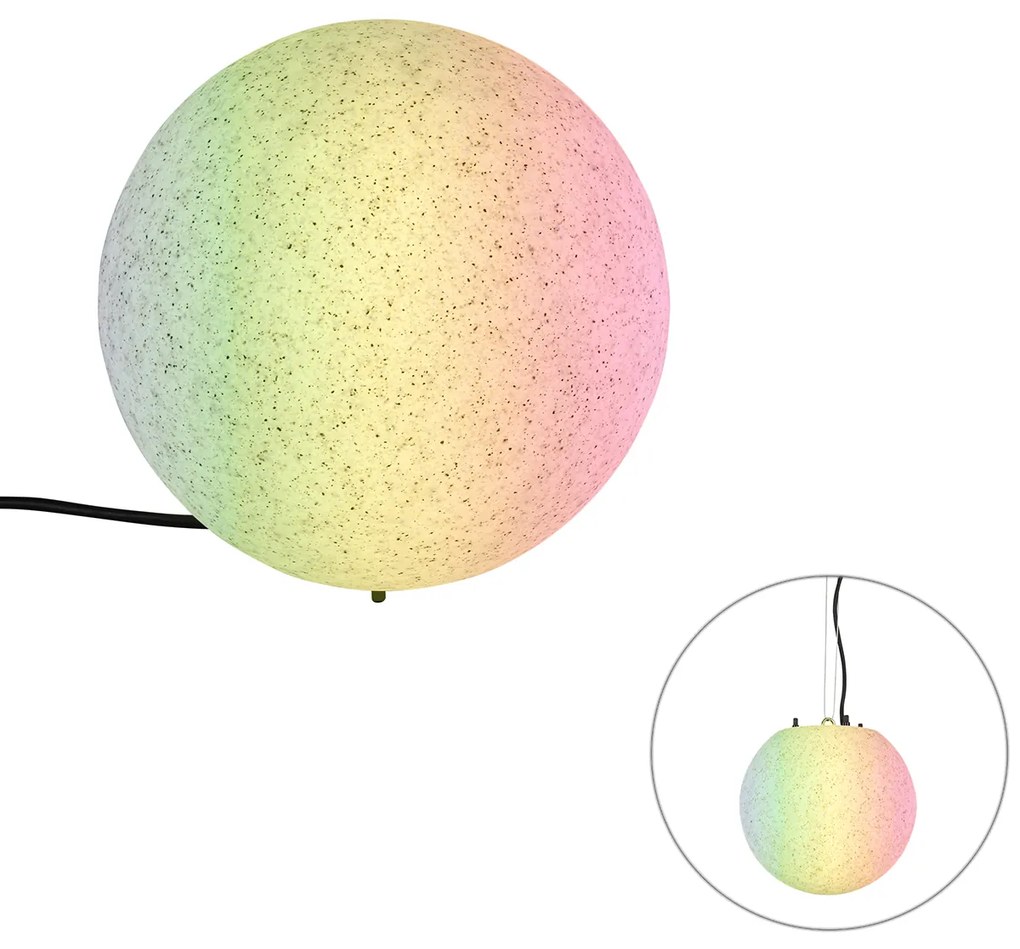 Inteligentná vonkajšia lampa sivá 25 cm IP65 vrátane WiFi A60 - Nura