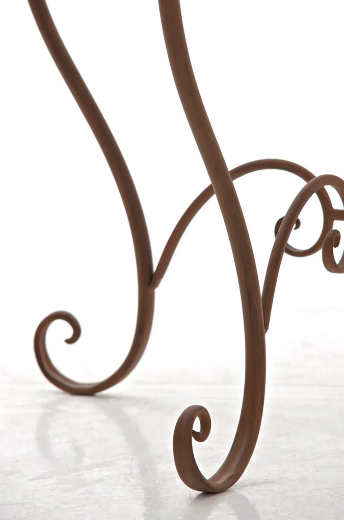 Kovový stôl Indra - Hnedá antik