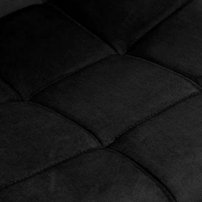 Jedálenská stolička DENVER zamatová, čierna