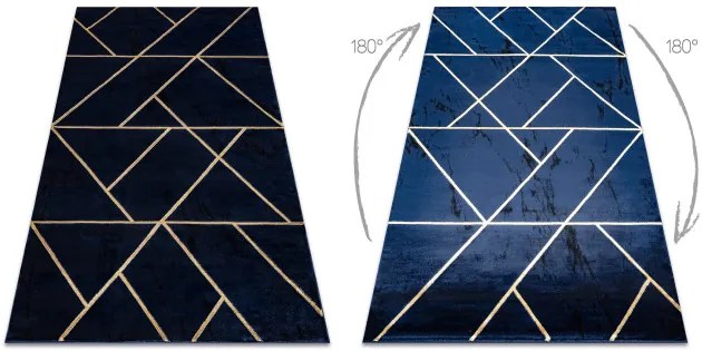 Koberec EMERALD exkluzívny 1012 glamour, styl geometrický granátový / zlatý