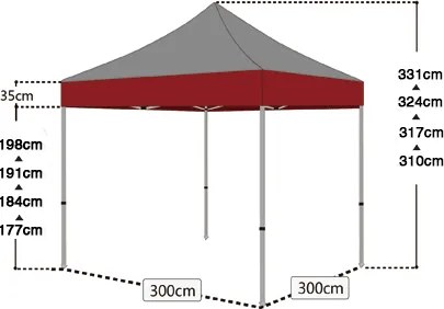 Bestent Nožnicový stan 2x2m zelený All-in-One