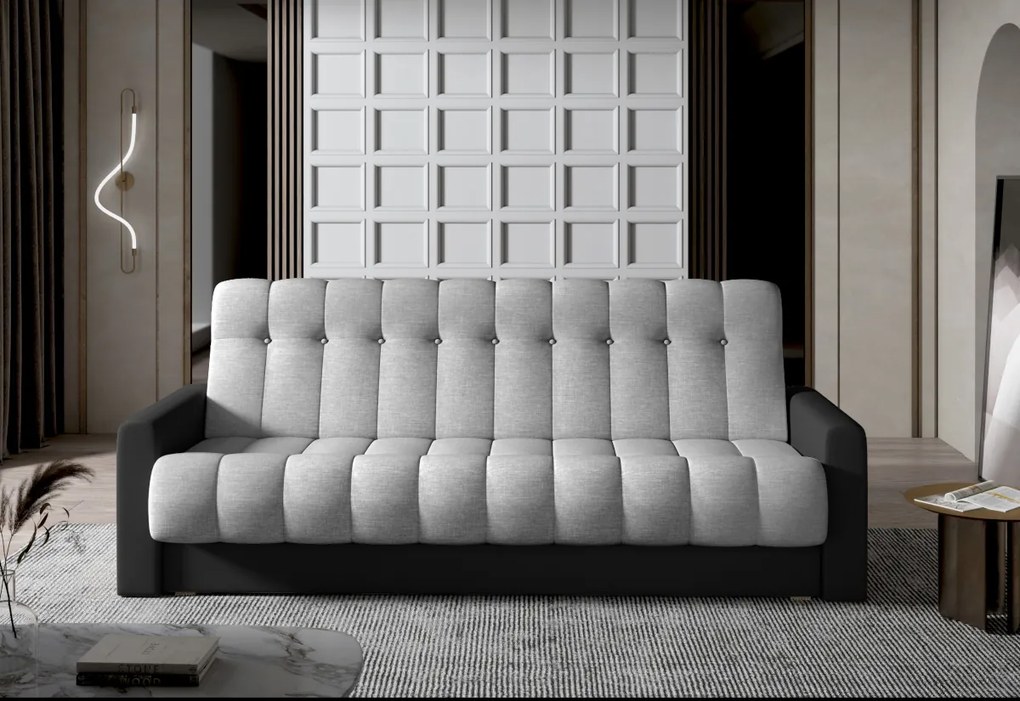 Rozkladacia čalúnená pohovka GARNET, 210x90x85, sawana 21/soft 11