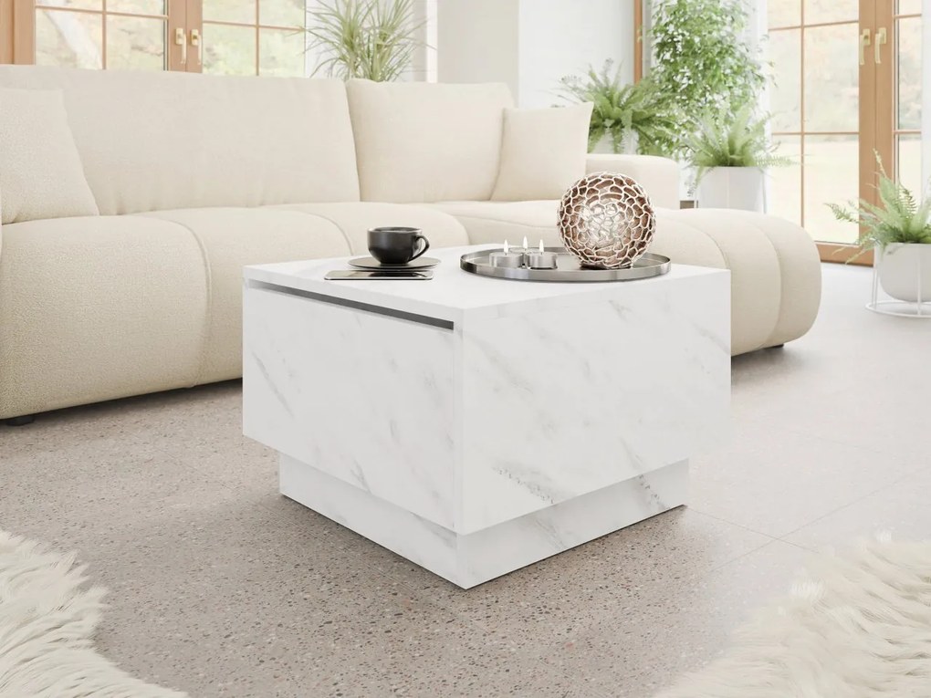 Konferenčný stolík s úložným priestorom Naeska 60 x 60, Farby: čierna