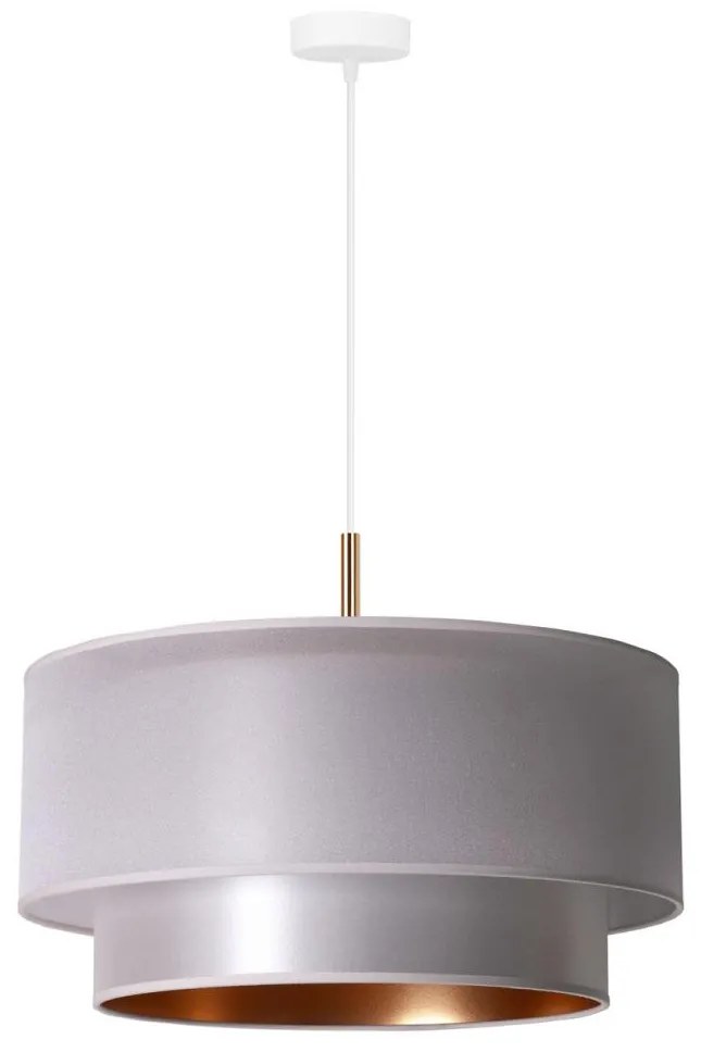 Duolla - Luster na lanku NANTES 1xE27/15W/230V pr. 45 cm strieborná/medená