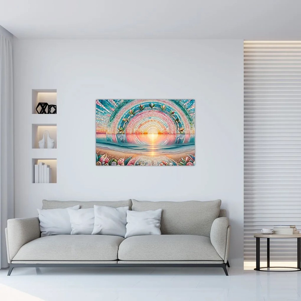 Obraz – Mozaika zapadajúceho slnka (90x60 cm)