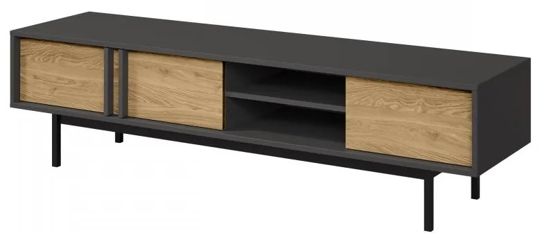 TV stolík / skrinka Wektus 3D WK09, Farby: antracit / aloe