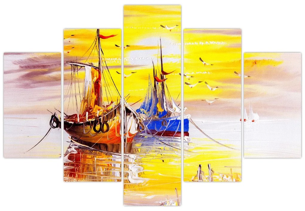 Obraz - Maľba loďou (150x105 cm)
