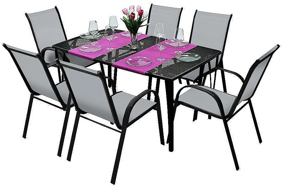 DEOKORK Záhradná kovová zostava GEORGIA 1+6