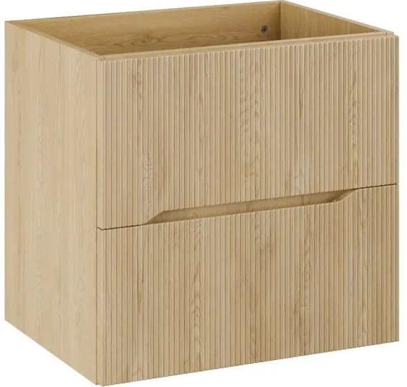 Závěsná skříňka Nordic Wiki s deskou a umyvadlem 60 cm dub cremona