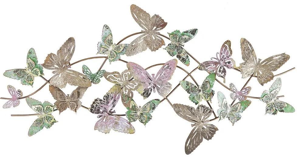 Nástenná dekorácia v tvare motýľov viacfarebná GALLIUM Beliani