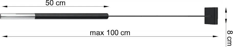 Čierne/v striebornej farbe kovové závesné svietidlo Asarot – Sollux