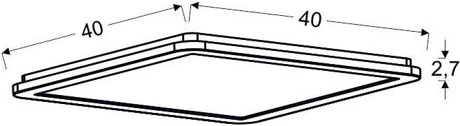 Minimalistické stropné svietidlo do kúpeľne NEXIT – strieborný chróm 40 cm – LED 3000K 24W IP44 stmievateľné stropné svietidlo
