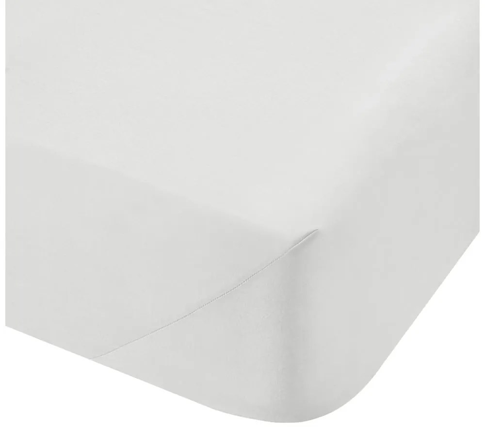 Biela napínacia plachta z bavlneného perkálu 135x190 cm Cotton Percale – Bianca