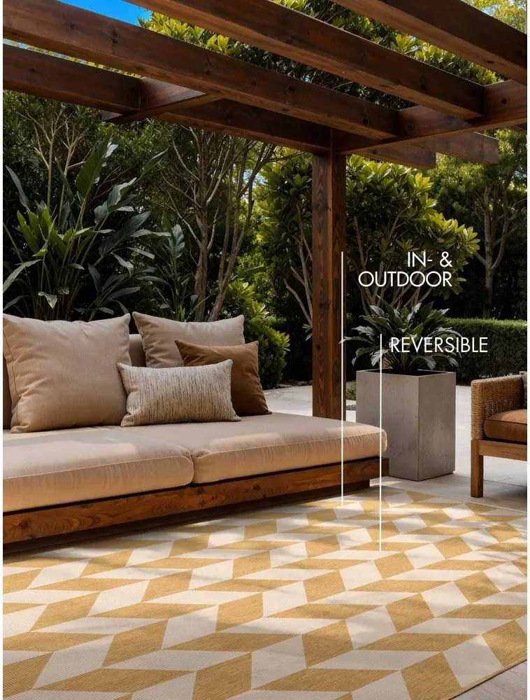 Okrovožltý/krémový vnútorný a vonkajší koberec 120x170 cm Haringey Terrick – Ted Baker