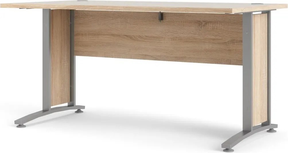 Písací stôl Dôstojník 80400/35 150 cm s kontajnerom dub Sonoma/strieborný