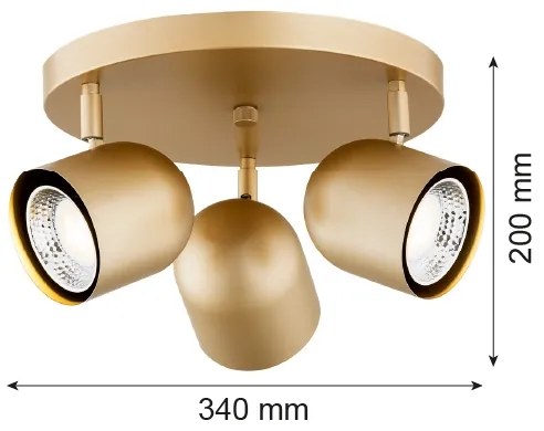 Argon 6249 - Bodové svietidlo ISOLA 3xGU10/5W/230V