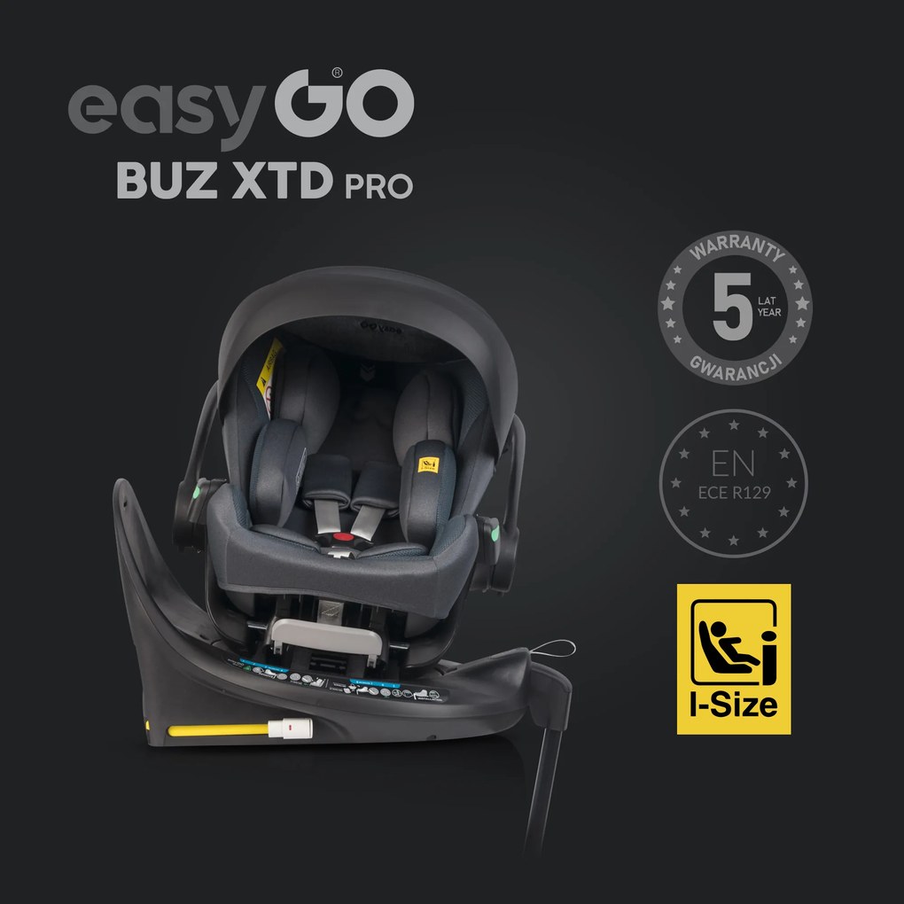 Súprava autosedačky EasyGo Buz Xtd Pro a Buz Pro Body 2 v 1 Granito