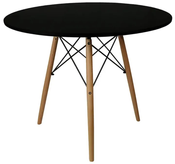 AKCIA Čierny jedálenský stôl OSLO 90x90 II. akosť