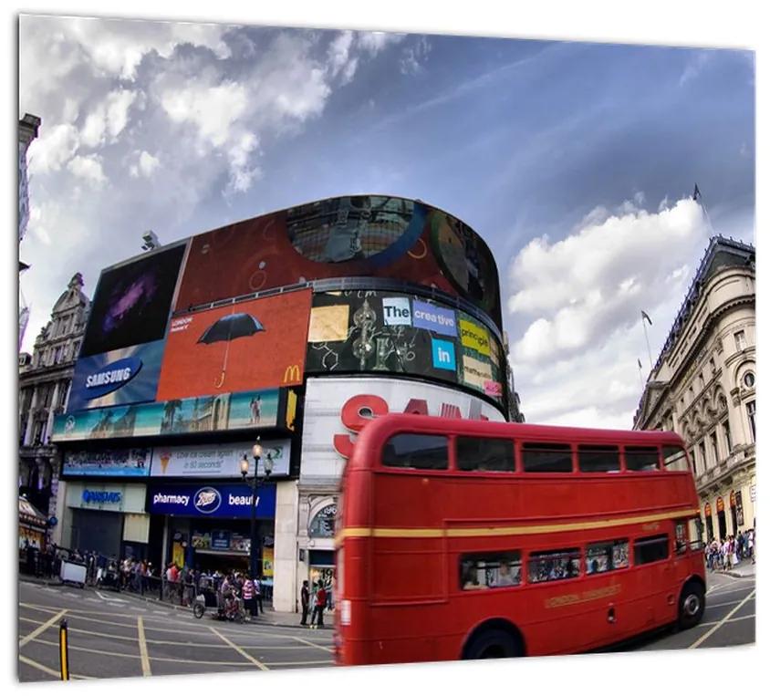 Červený autobus v Londýne - obraz