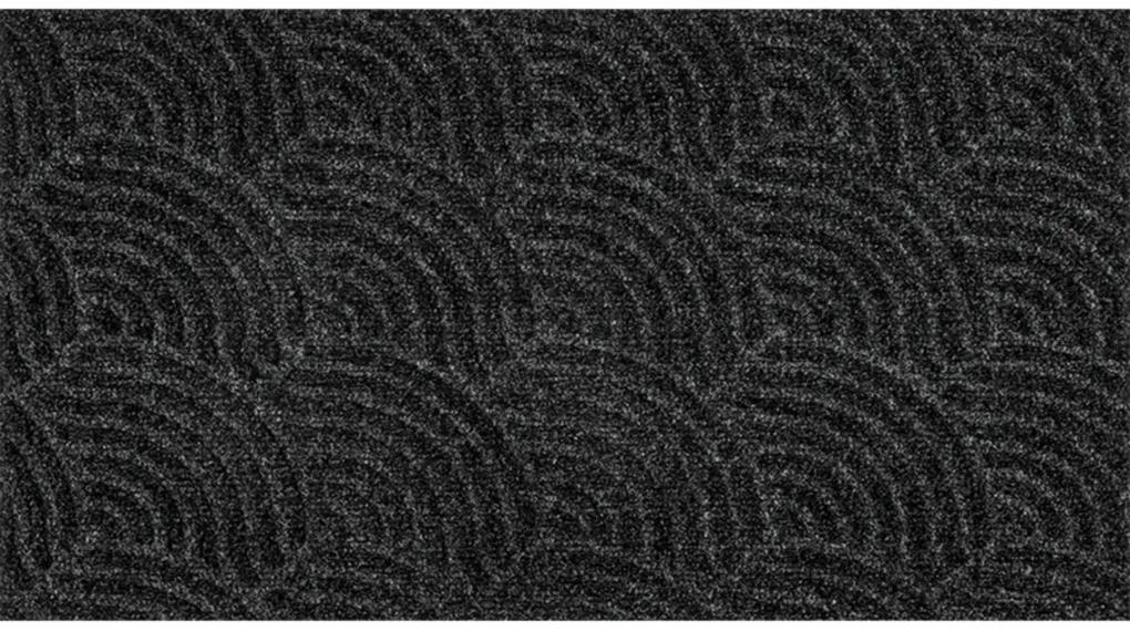 DUNE- tmavosivá rohožka s vlnitým vzorom (Vyberte veľkosť: 45*75)