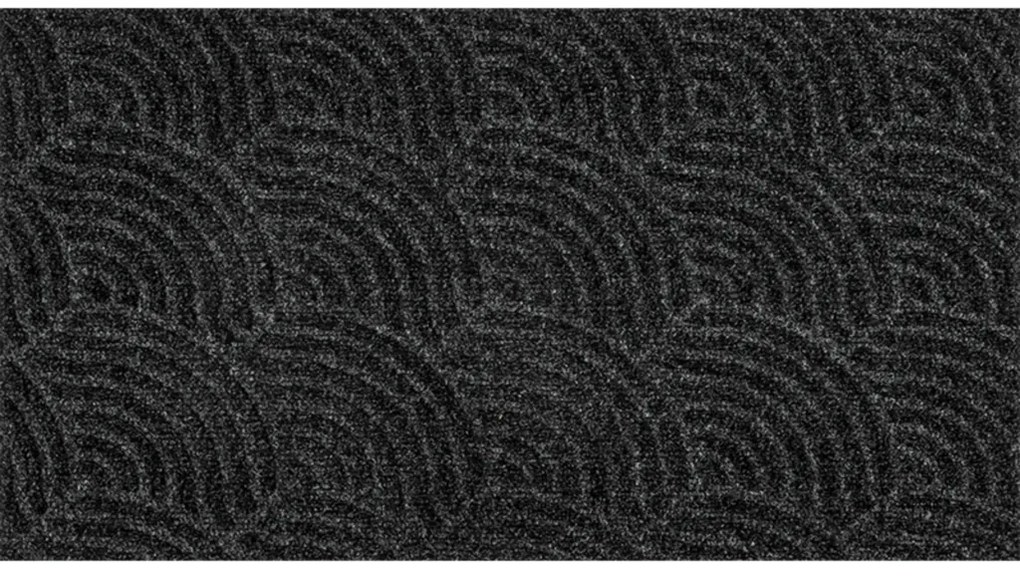 DUNE- tmavosivá rohožka s vlnitým vzorom (Vyberte veľkosť: 60*90)