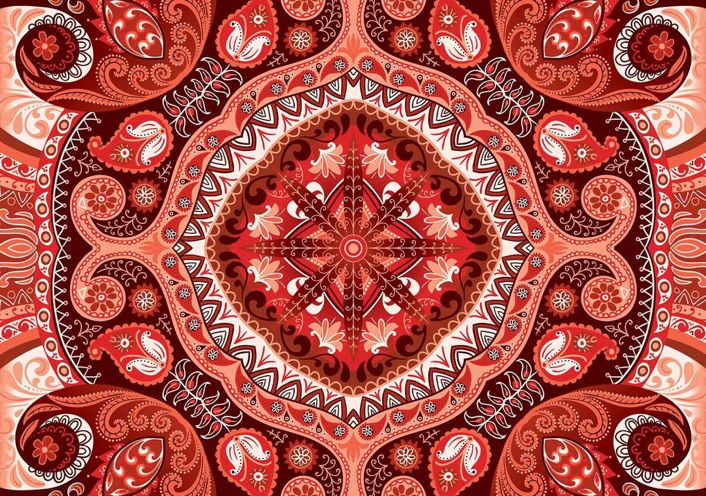 Fototapeta - Červená mozaika (152,5x104 cm)