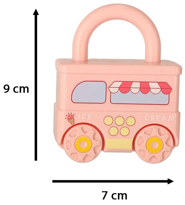 KIK Montessori senzorická hračka: 6 autíčok s visiacimi zámkami – učí farby a čísla 18m+
