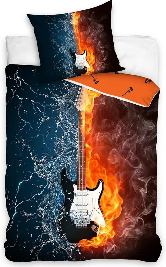 Tiptrade Bavlnené obliečky Gitara Fender Stratocaster, 140 x 200 cm, 70 x 90 cm