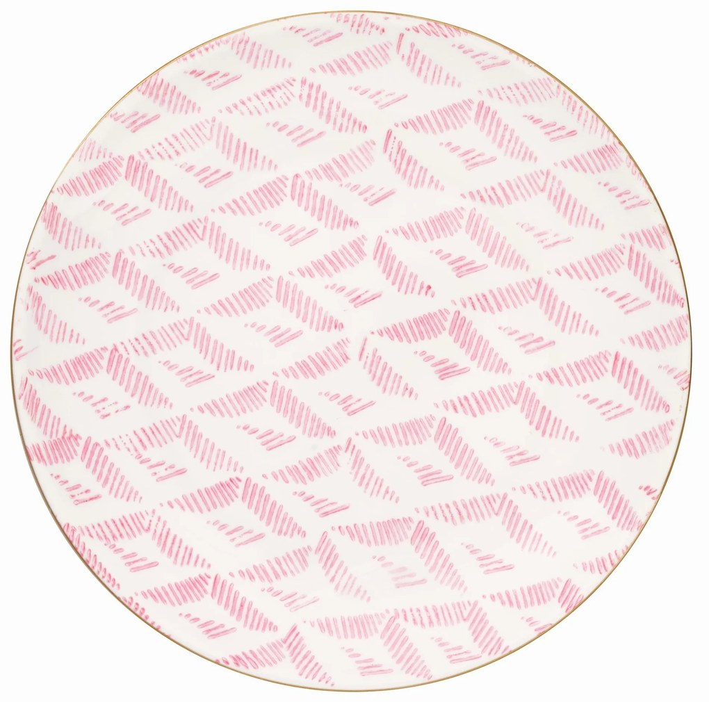 GREEN GATE Porcelánový tanier Kassandra pale pink 20,5 cm