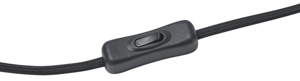 Dizajnová stolná lampa čierna s dymovým sklom - Umbrella