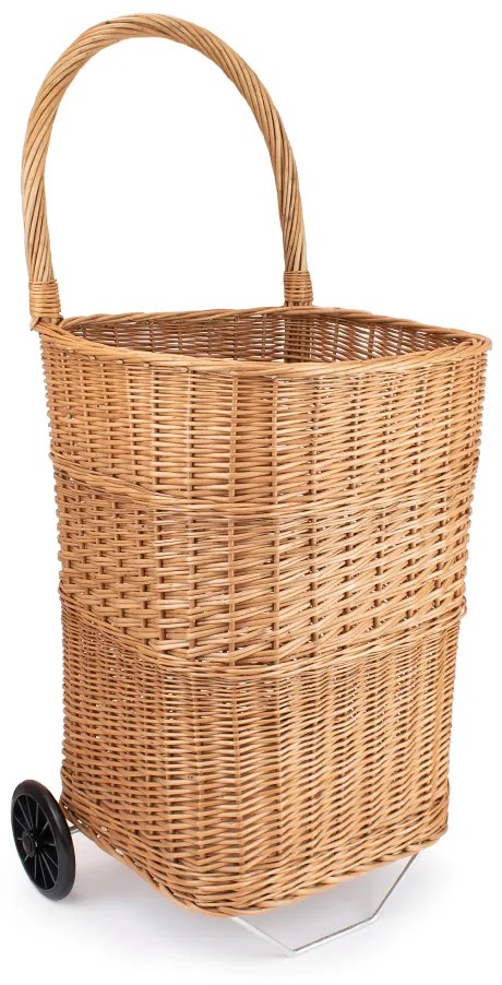 Kôš na drevo prútený na kolieskach Ramo IX.š. 42 x hl. 43 x výška koše 70 / výška s rukojeti 102(cm)